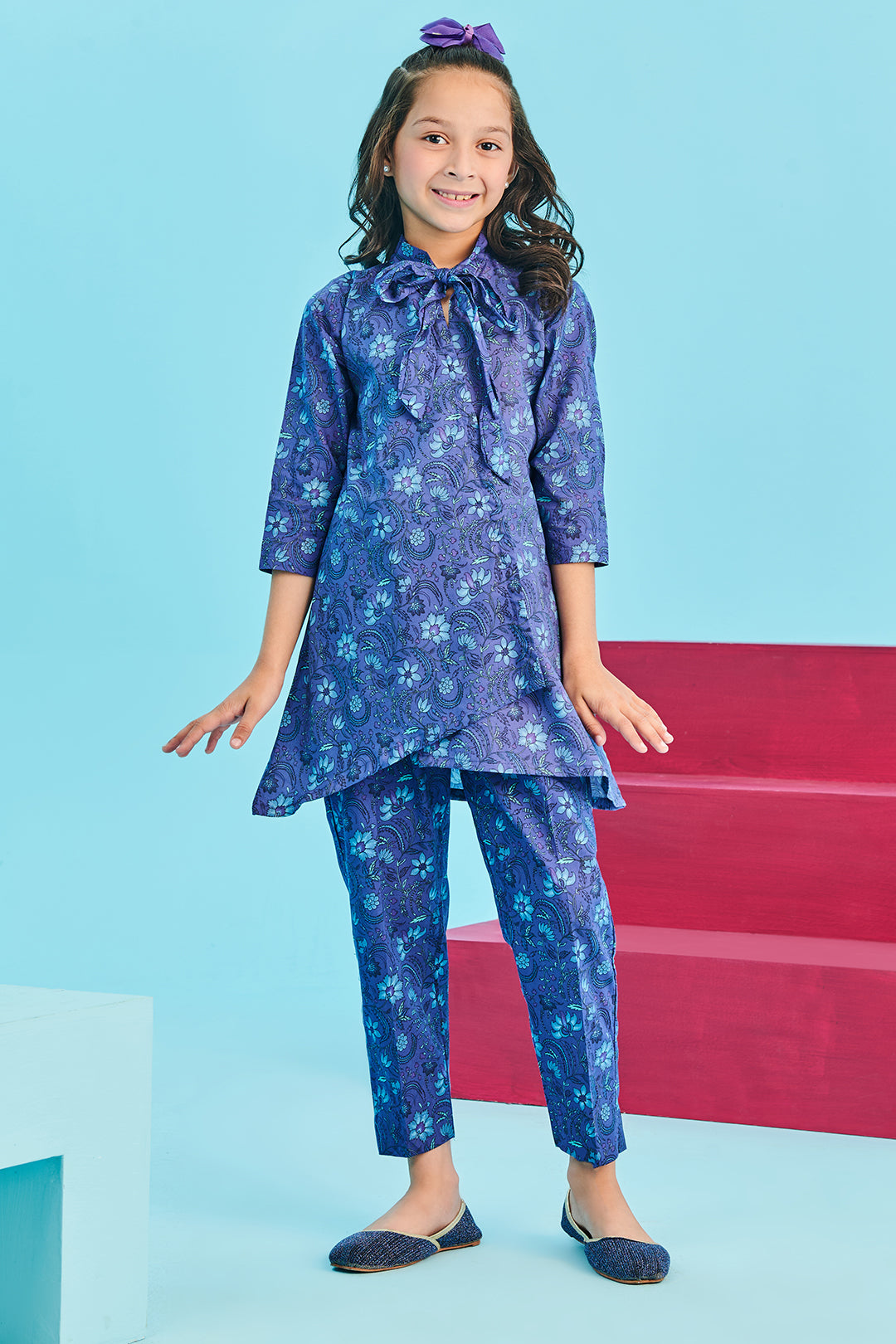 Teal Green Kurta Lucknowie Trouser main image 0