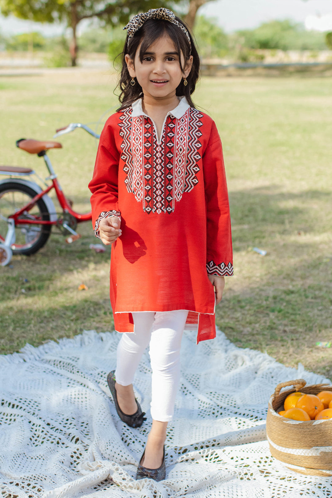 1 Piece Red Khaddar Kurta - Ready to Wear - Zellbury – ZELLBURY