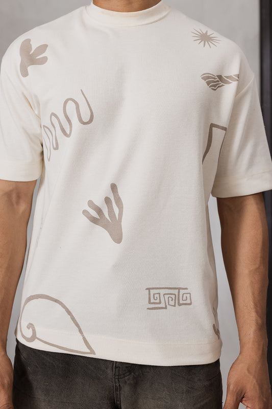 Oversized Graphic T-Shirt - D014