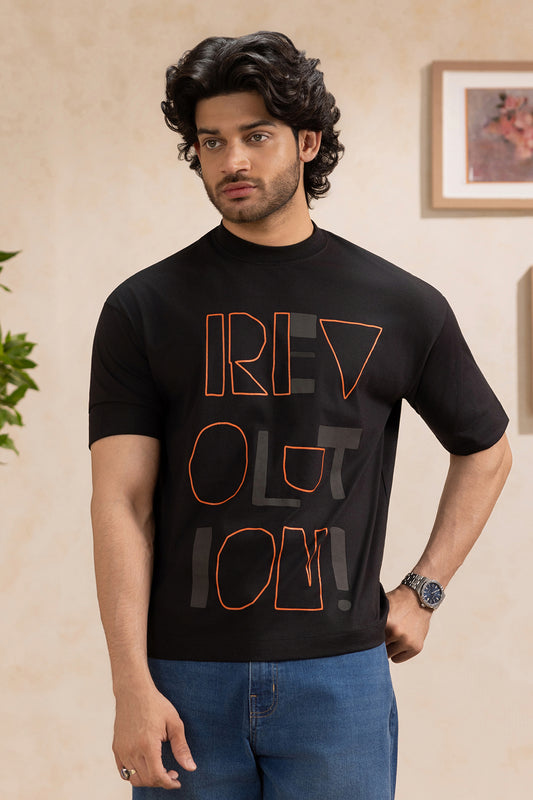 Oversized Graphic T-Shirt - D048