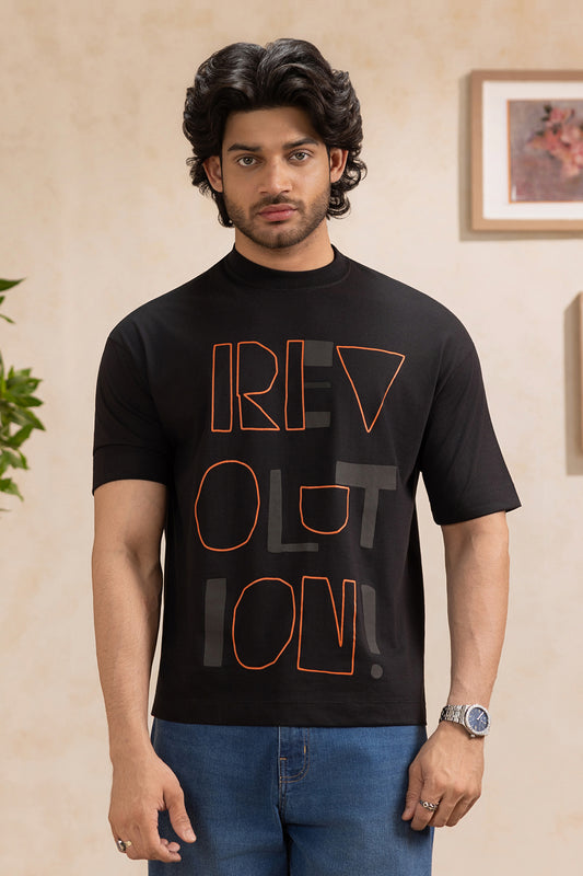 Oversized Graphic T-Shirt - D048