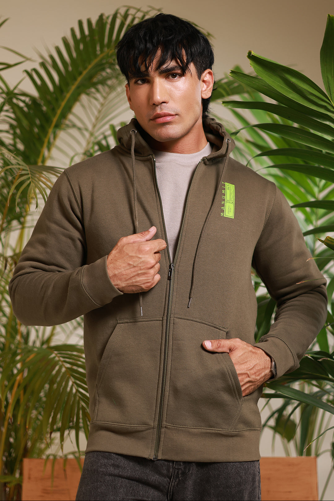 Graphic Zipper Hoodie 5009 - Main Image