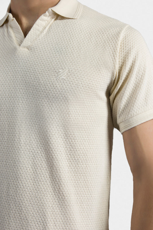 Textured Johnny Collar Polo - 5004
