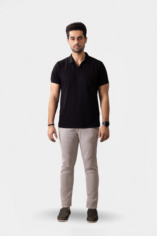 Textured Johnny Collar Polo - 5004