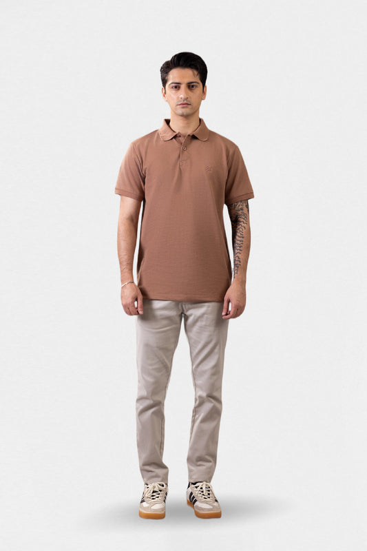 Herringbone Textured Polo - 5001