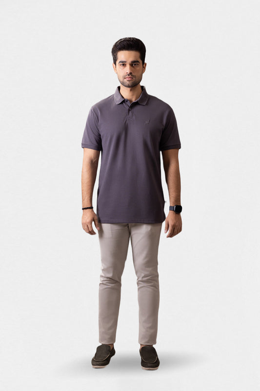 Herringbone Textured Polo - 5001