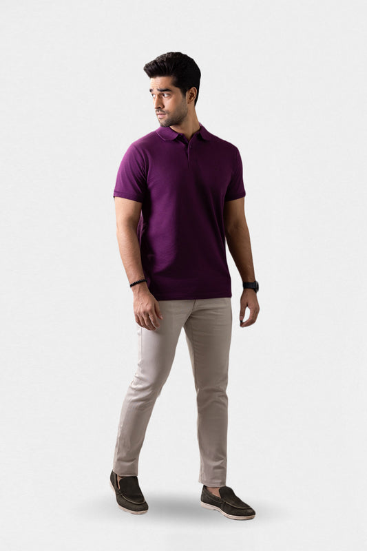 Herringbone Textured Polo - 5001