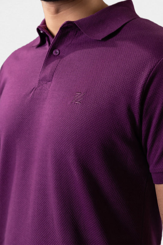 Herringbone Textured Polo - 5001