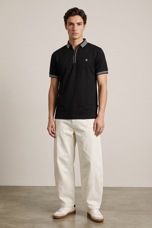 Ottoman Textured Polo - 6002