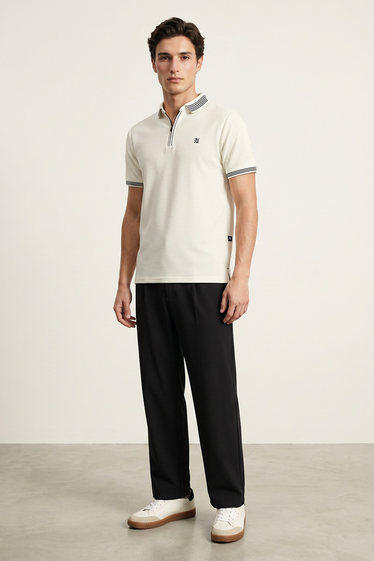 Ottoman Textured Polo - 6002