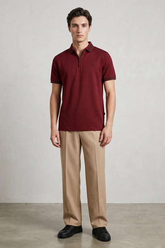 Ottoman Textured Polo - 6002