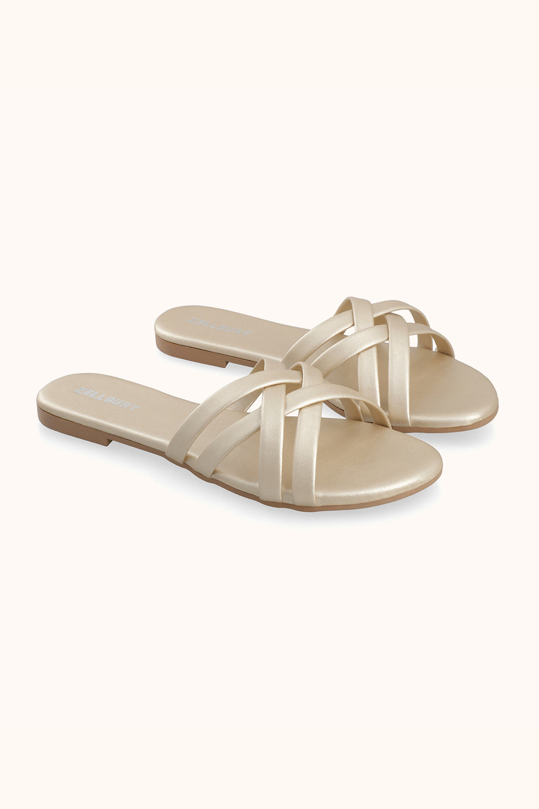 Slides Yellow Leather (PU) Women Footwear zellbury