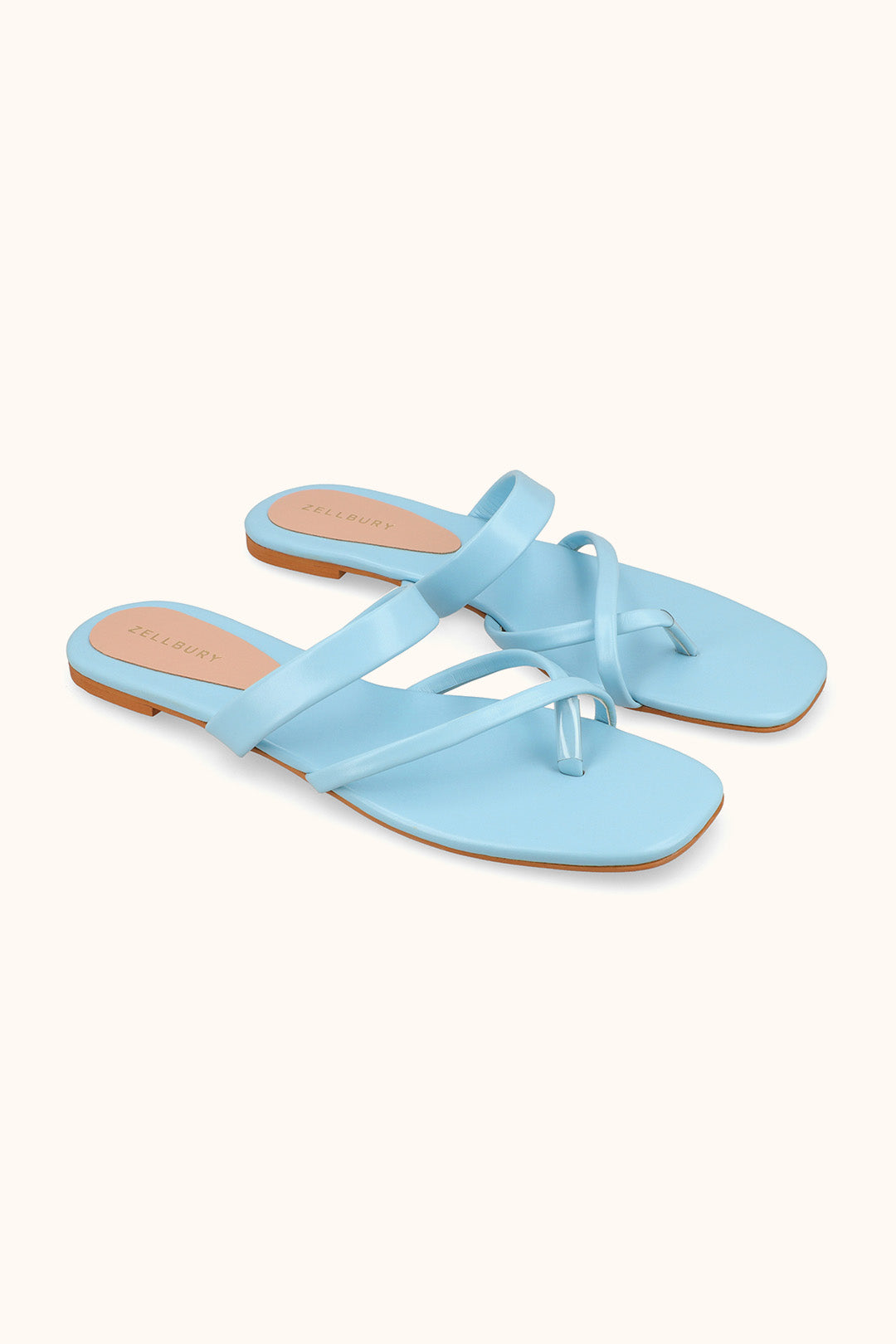 Slides Fawn Leather (PU) Women Footwear zellbury