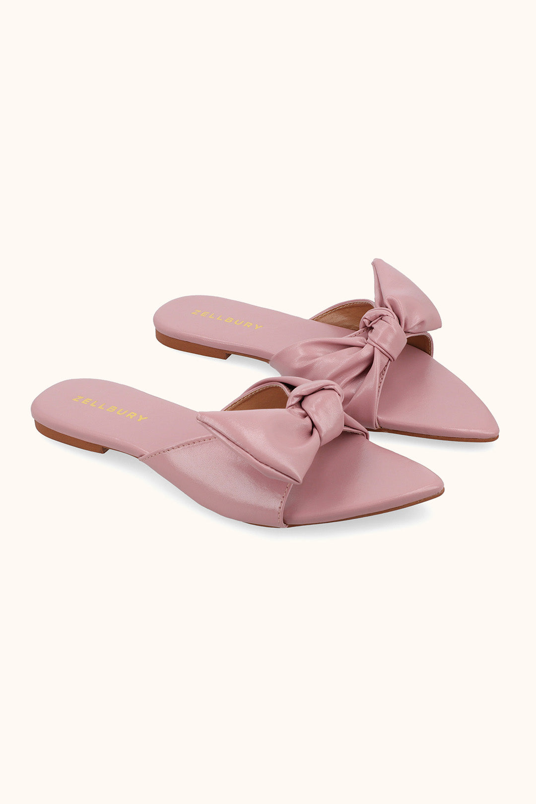 Slides Pink Leather (PU) Women Footwear zellbury