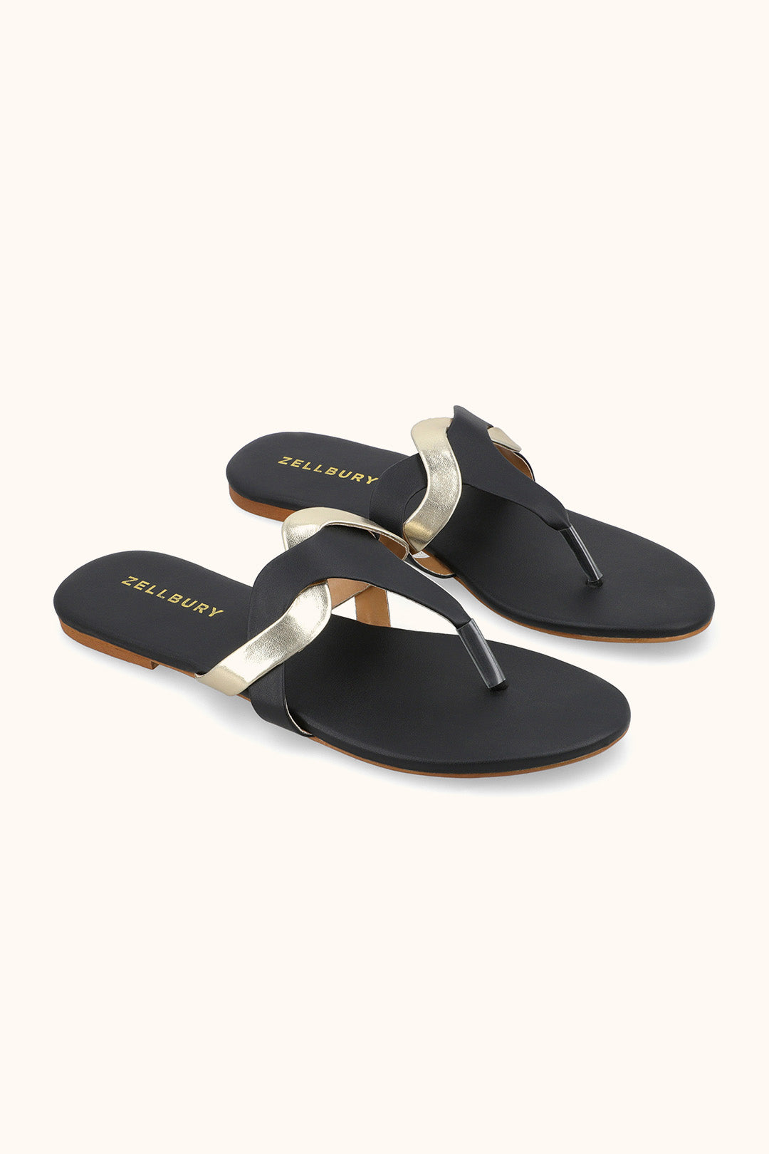 Slides Black Leather (PU) Women Footwear zellbury