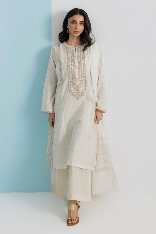 Embroidered Kurta Dupatta - 1977