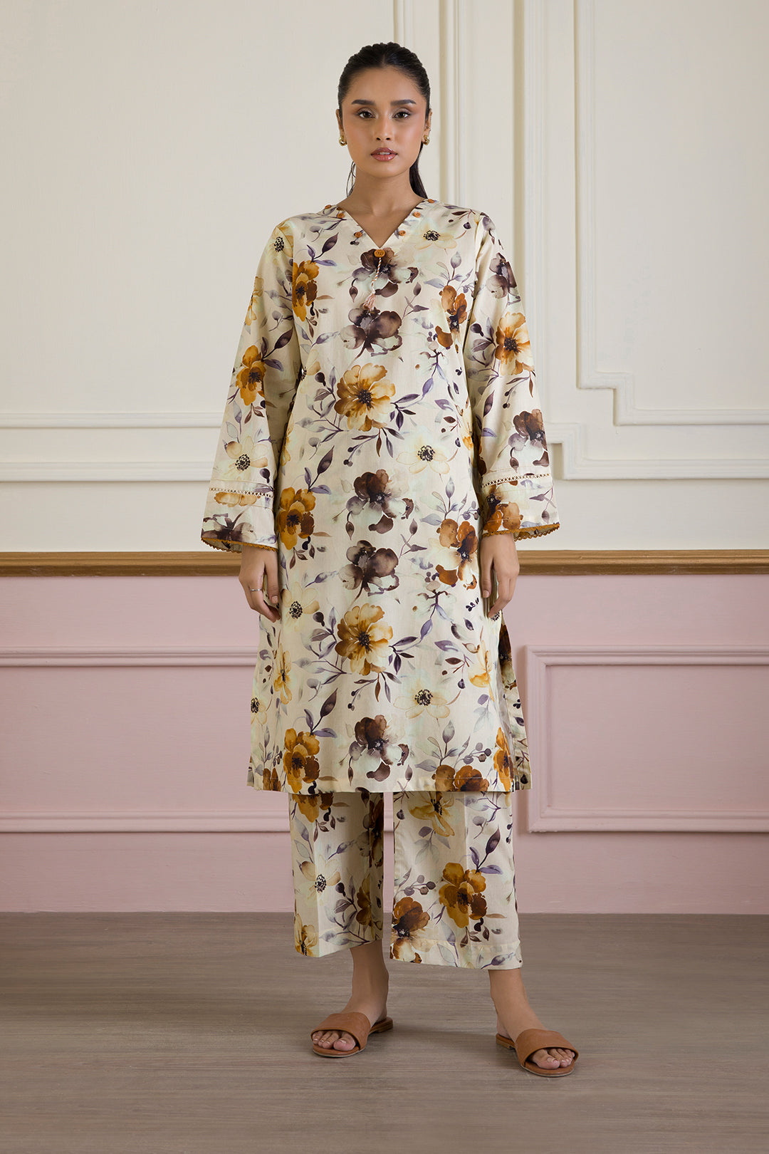 Rust Aylin Kurta Trouser Set