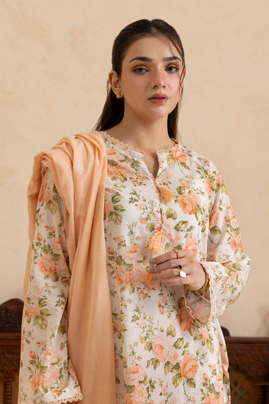 Embroidered Kurta Dupatta Trouser - 1868