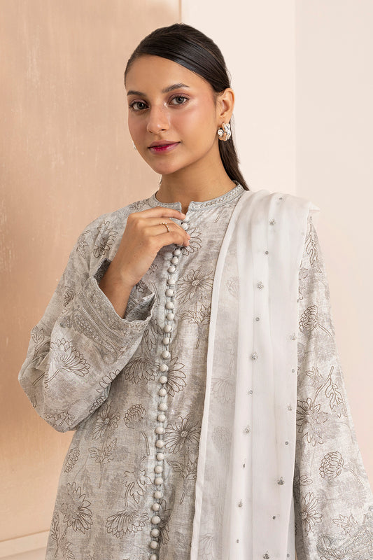 Embroidered Kurta Dupatta Trouser - 2636