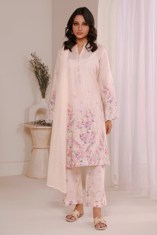 Embroidered Kurta Dupatta Trouser - 2643