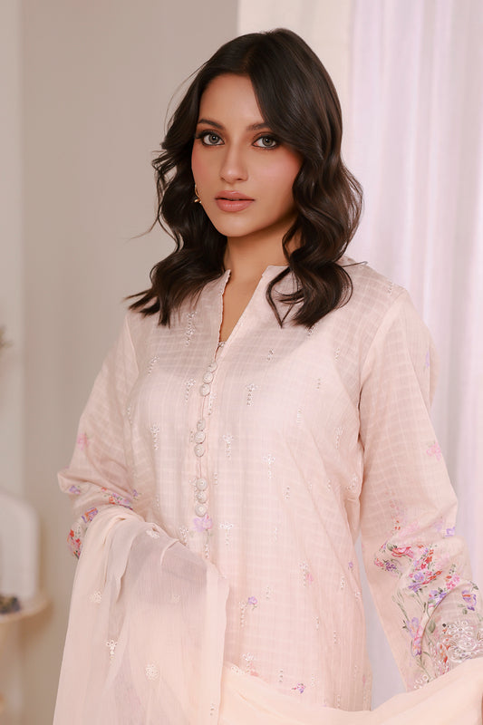 Embroidered Kurta Dupatta Trouser - 2643