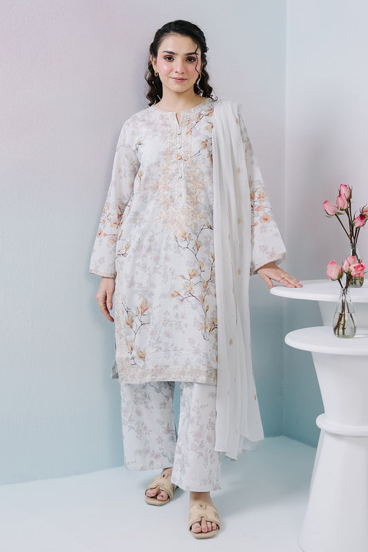 Embroidered Kurta Dupatta Trouser - 2646