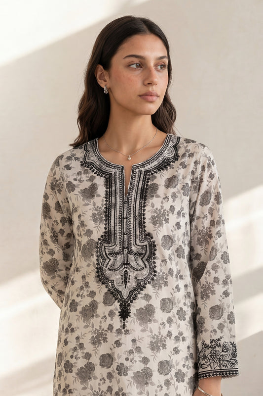 Embroidered Kurta Trouser - 2088