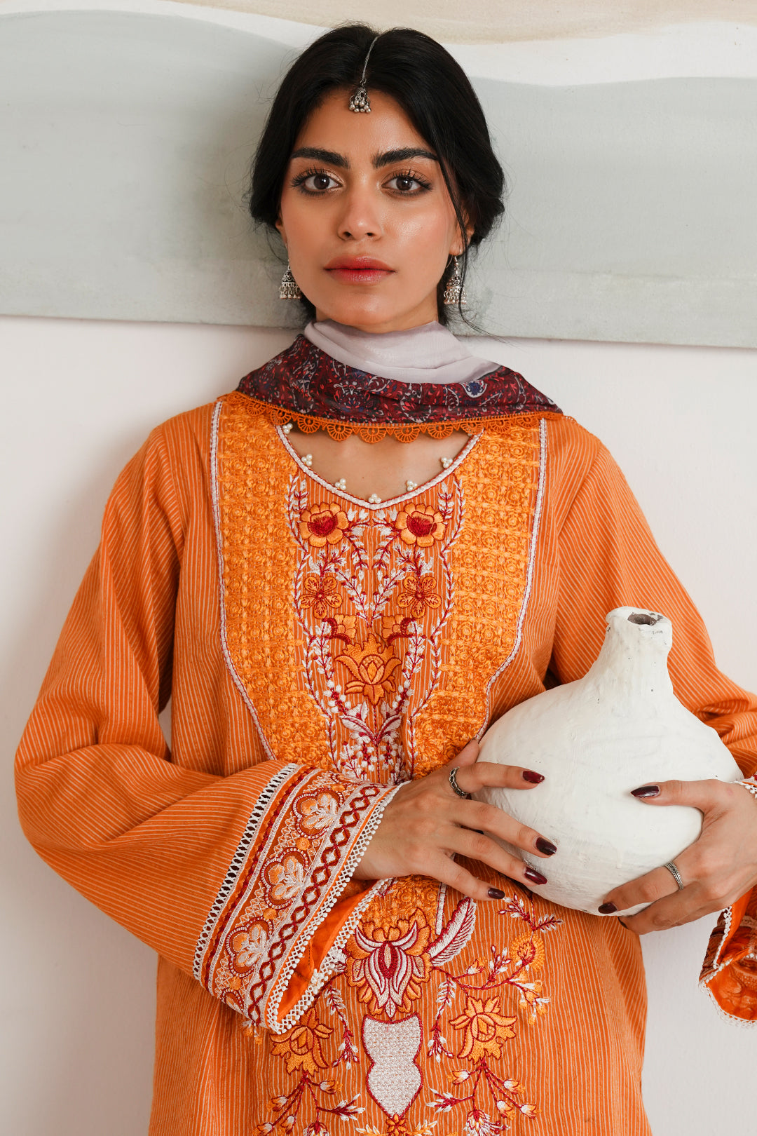 Rs 4950 Zaha Stitched Shirt Duppata ~ SMALL main image 1