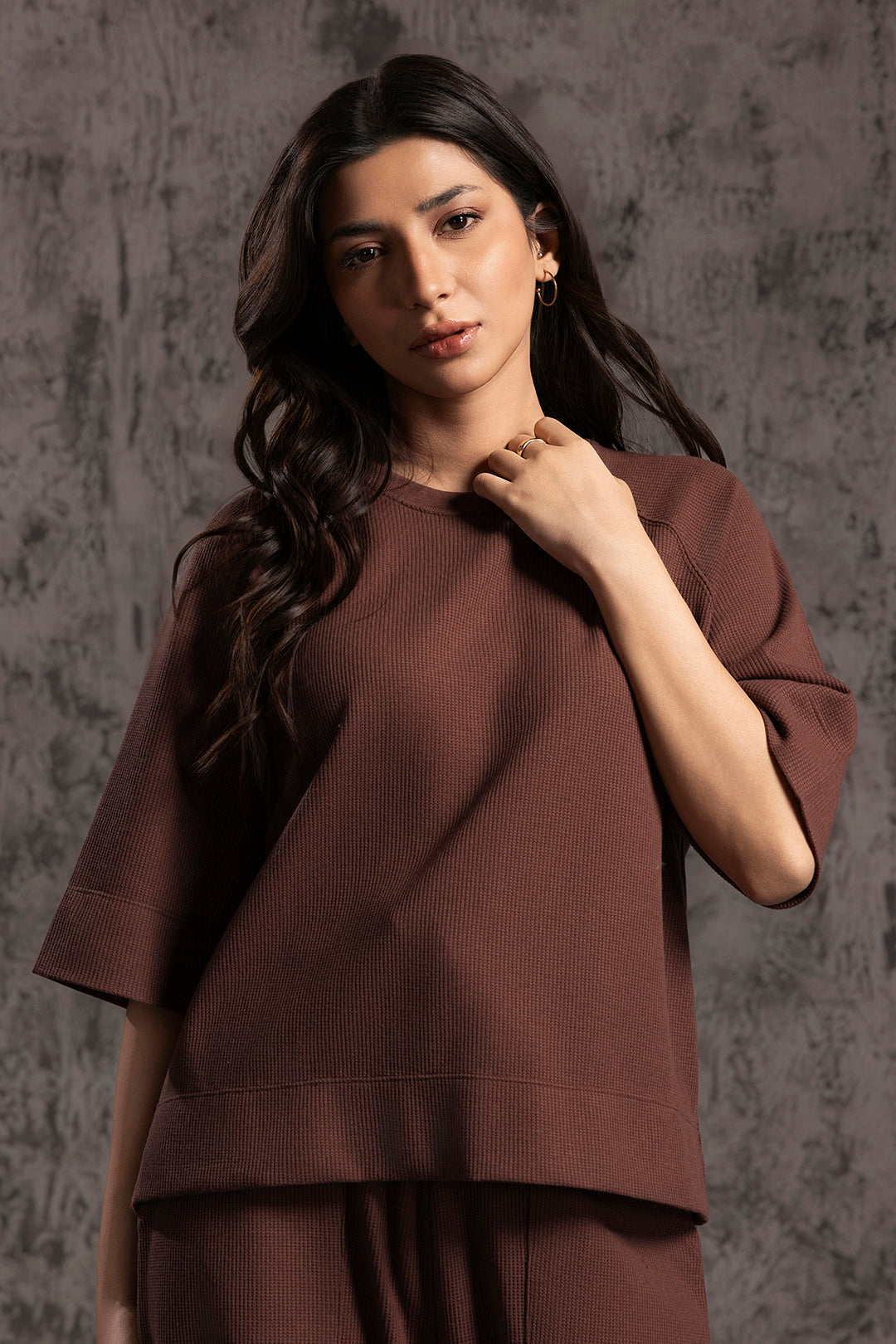 Waffle Knit Co-Ord Set Shirt - 5001 – ZELLBURY