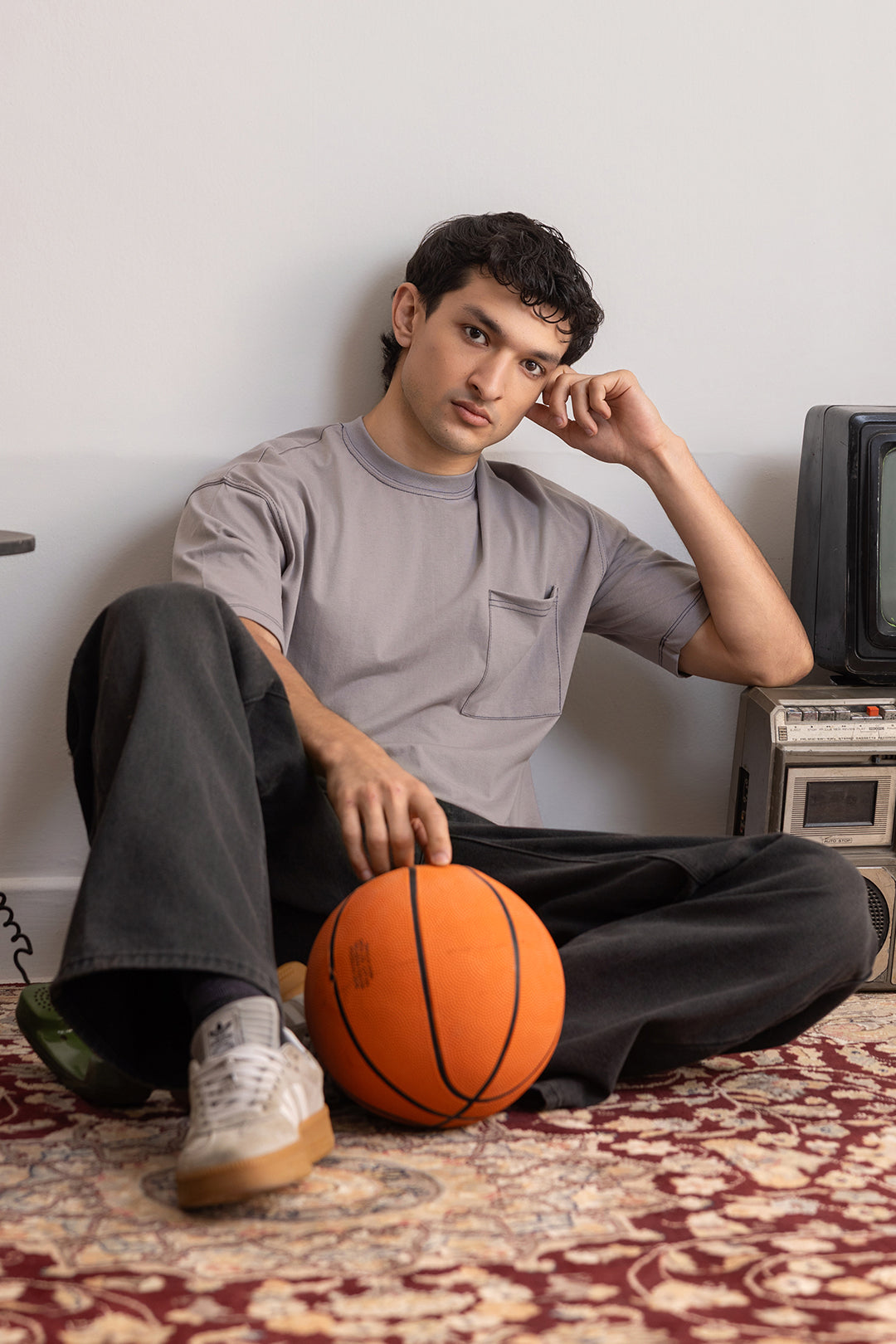 Basic Oversized Pocket T-Shirt - D107