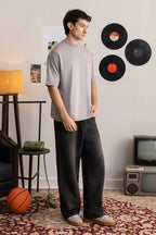 Basic Oversized Pocket T-Shirt - D107