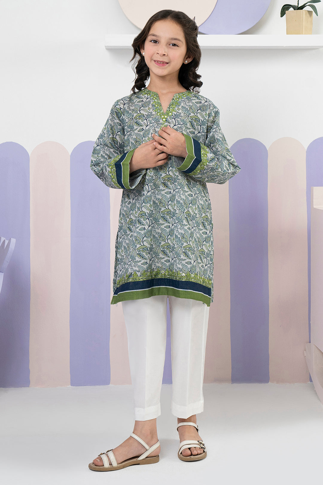 Embroidered Kurta - 1695