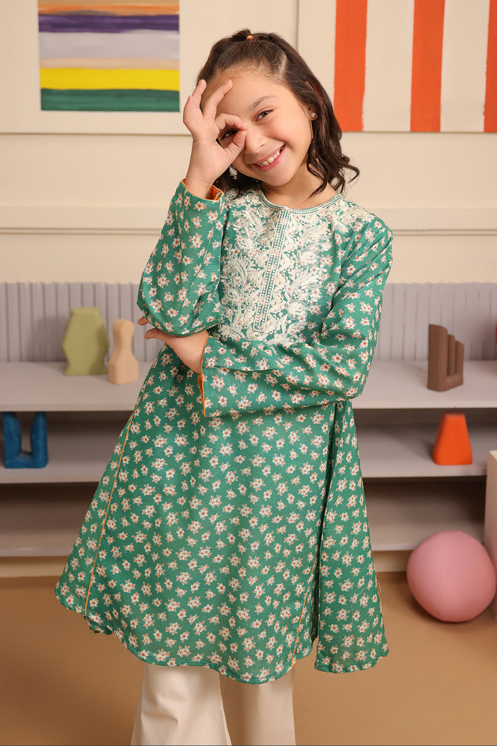 Embroidered Kurta - 1701