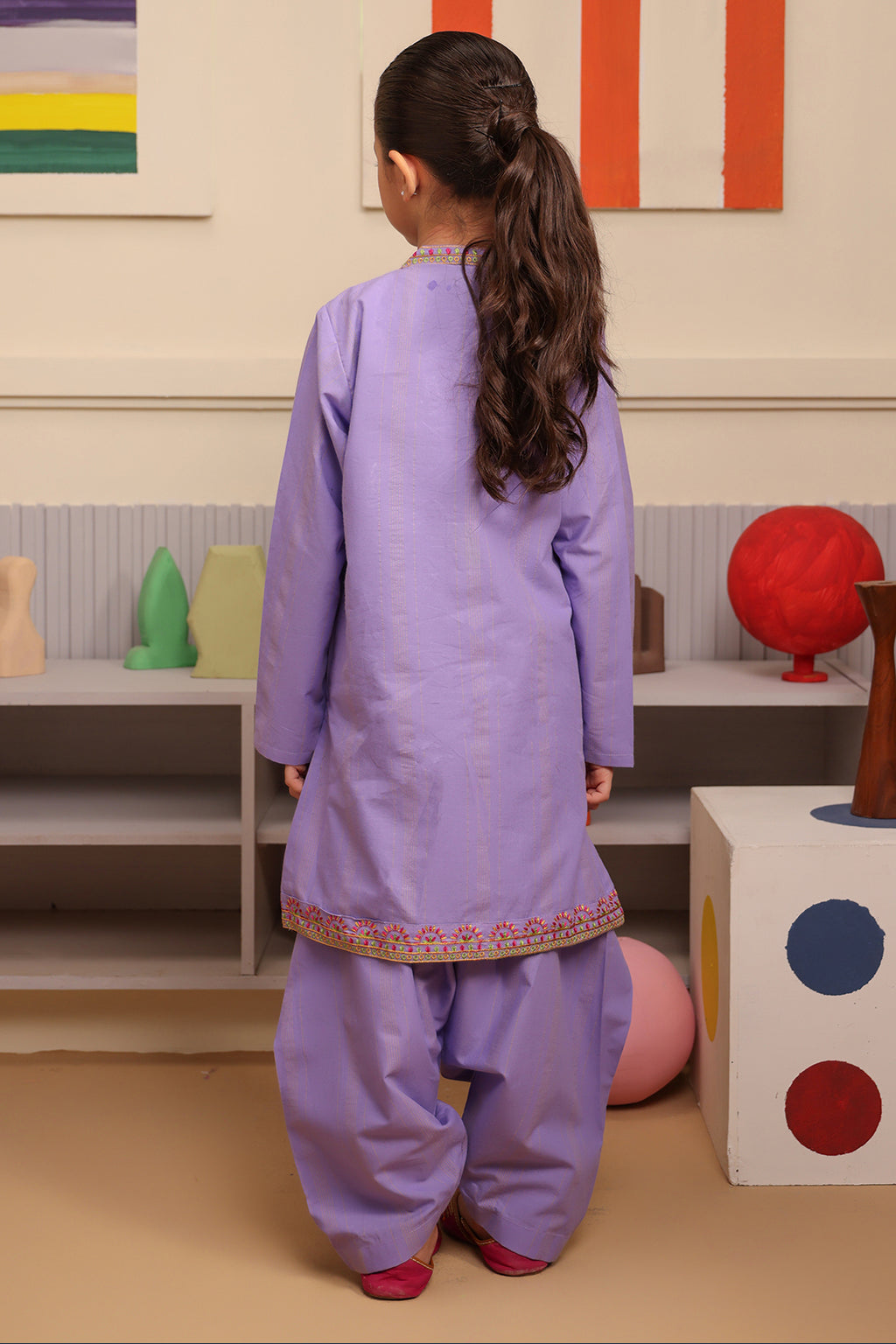 Embroidered Kurta Trouser - 2662