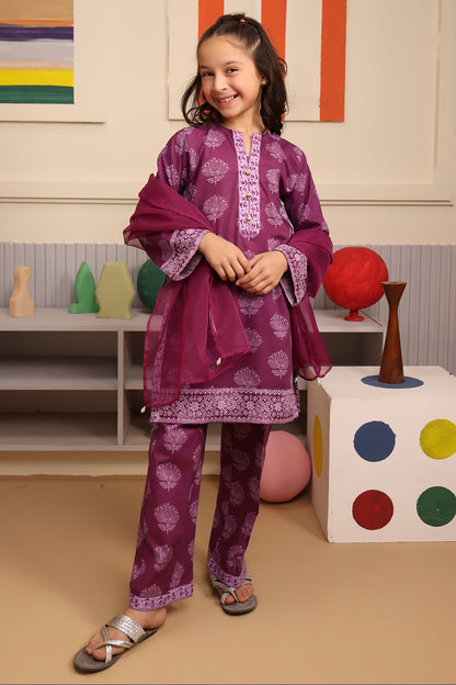 Embroidered Kurta Dupatta Trouser - 3664