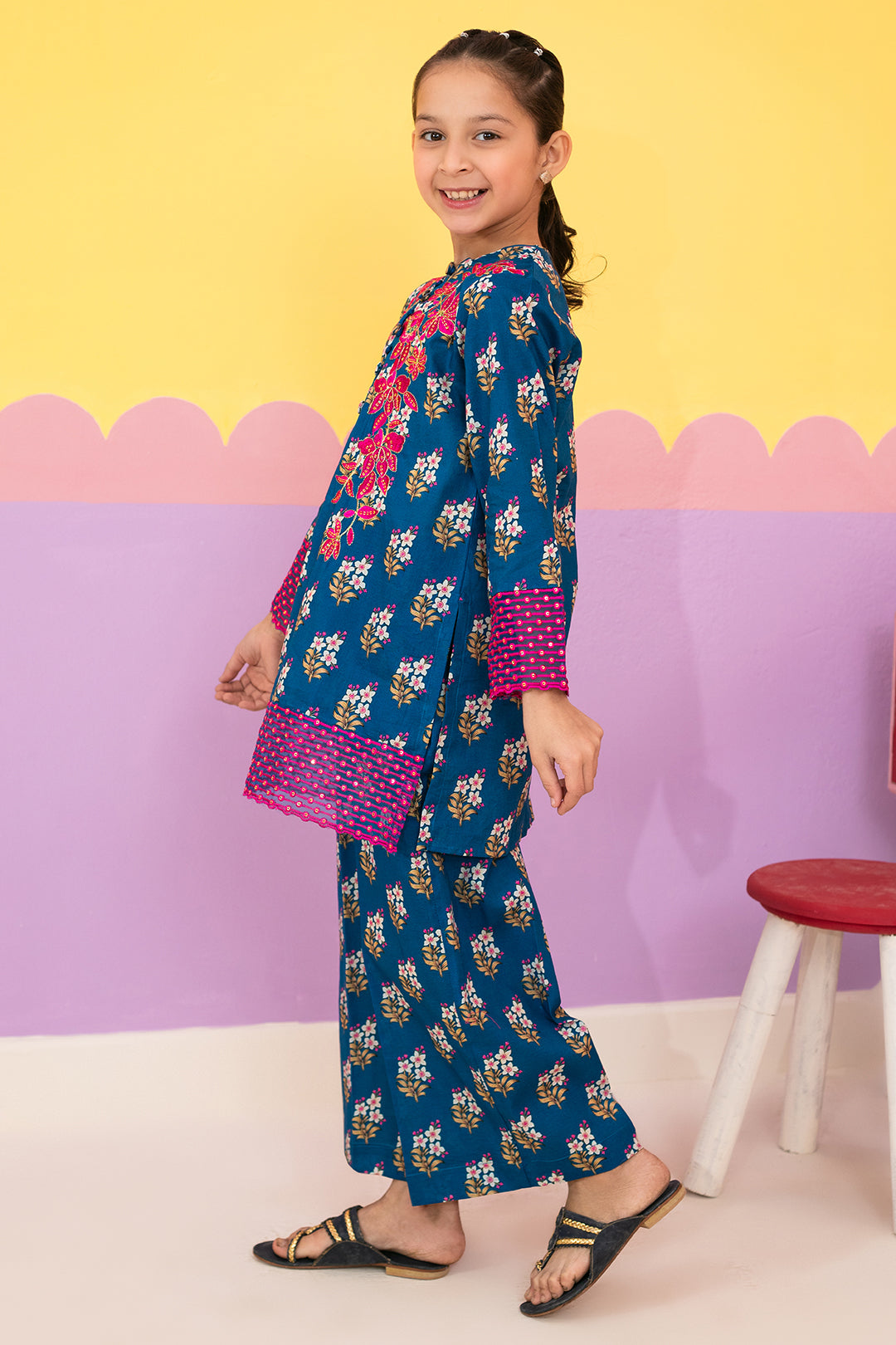 Embroidered Kurta Dupatta Trouser - 3672