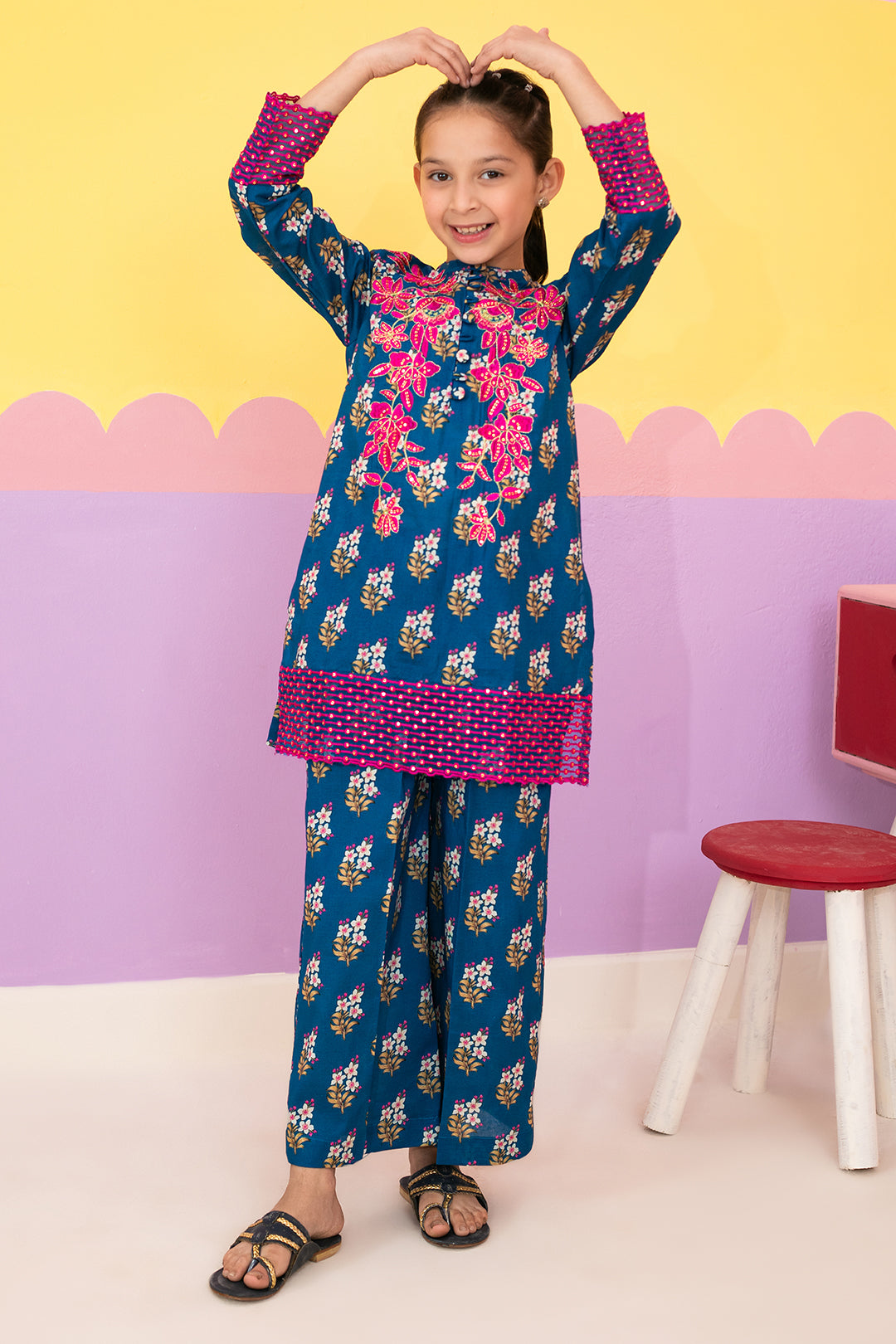 Embroidered Kurta Dupatta Trouser - 3672
