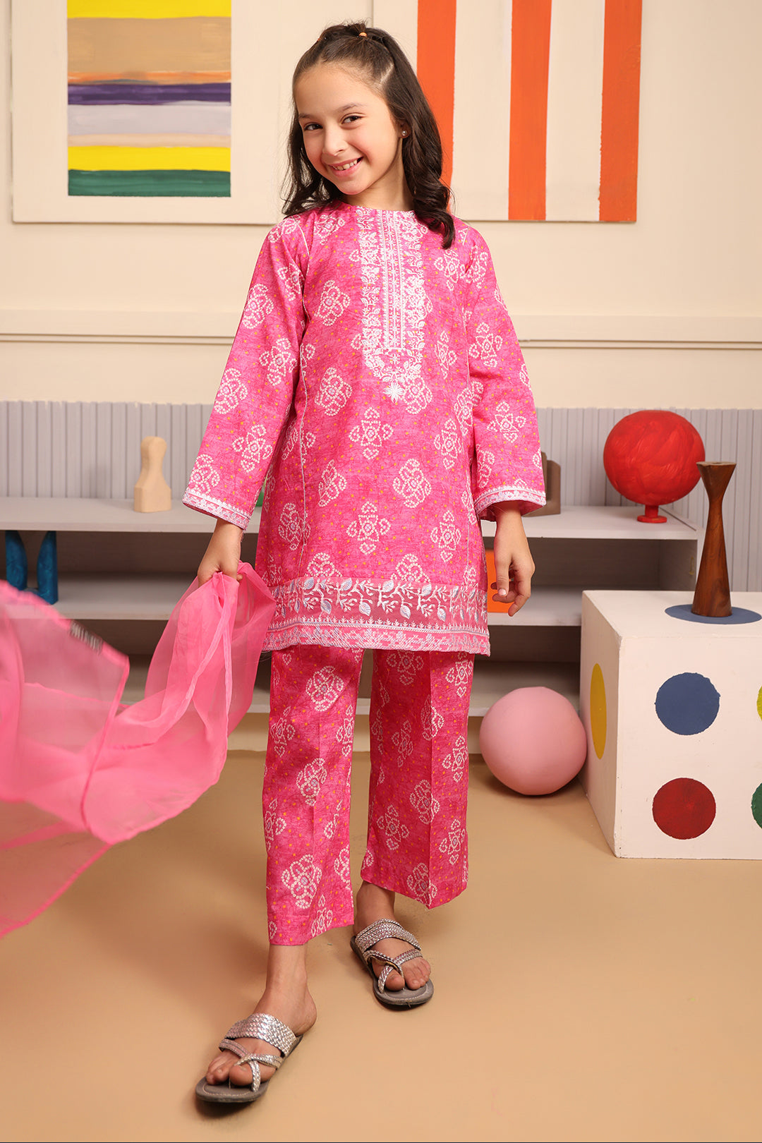 Embroidered Kurta Dupatta Trouser - 3684
