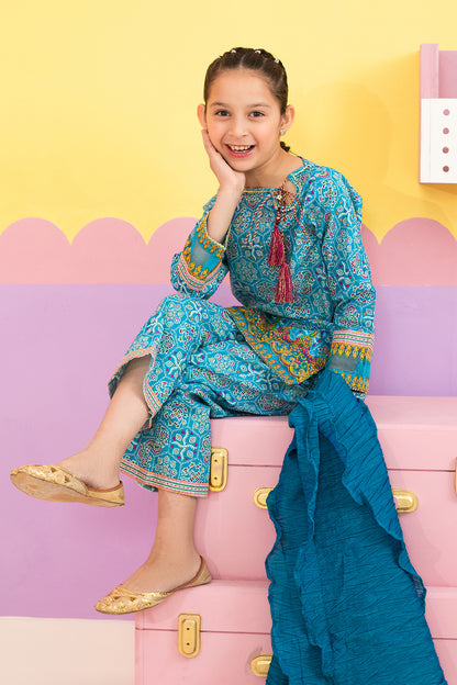 Embroidered Kurta Dupatta Trouser - 3691