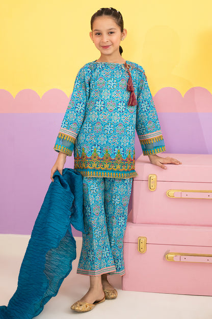 Embroidered Kurta Dupatta Trouser - 3691