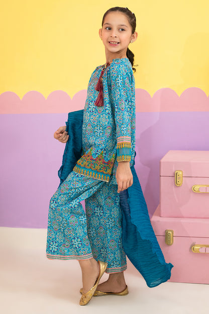 Embroidered Kurta Dupatta Trouser - 3691