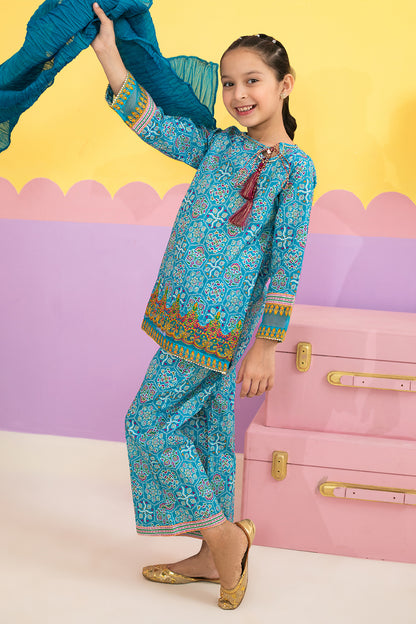 Embroidered Kurta Dupatta Trouser - 3691