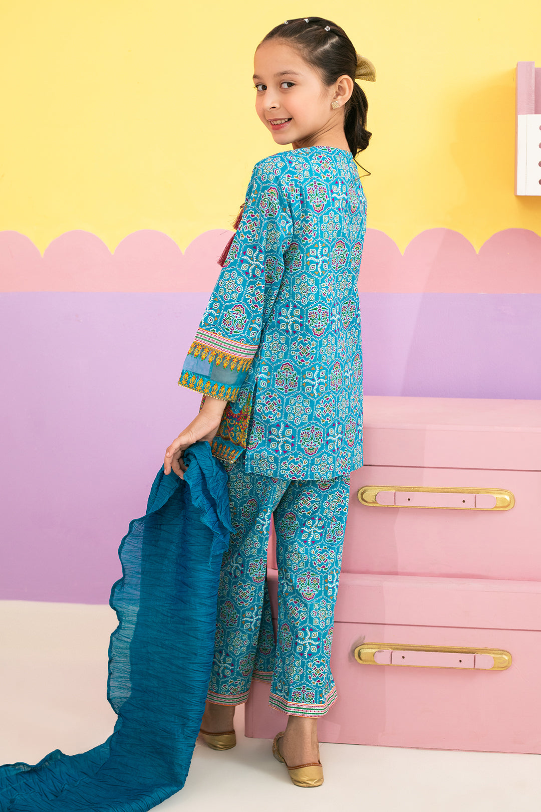 Embroidered Kurta Dupatta Trouser - 3691