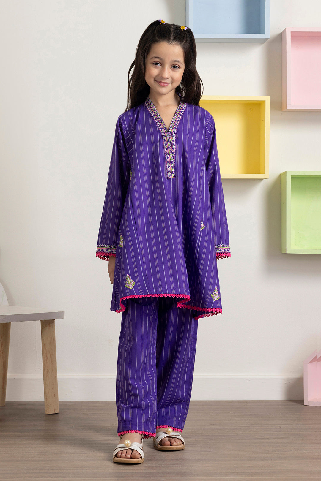 Embroidered Kurta Trouser - 2407