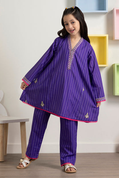 Embroidered Kurta Trouser - 2407