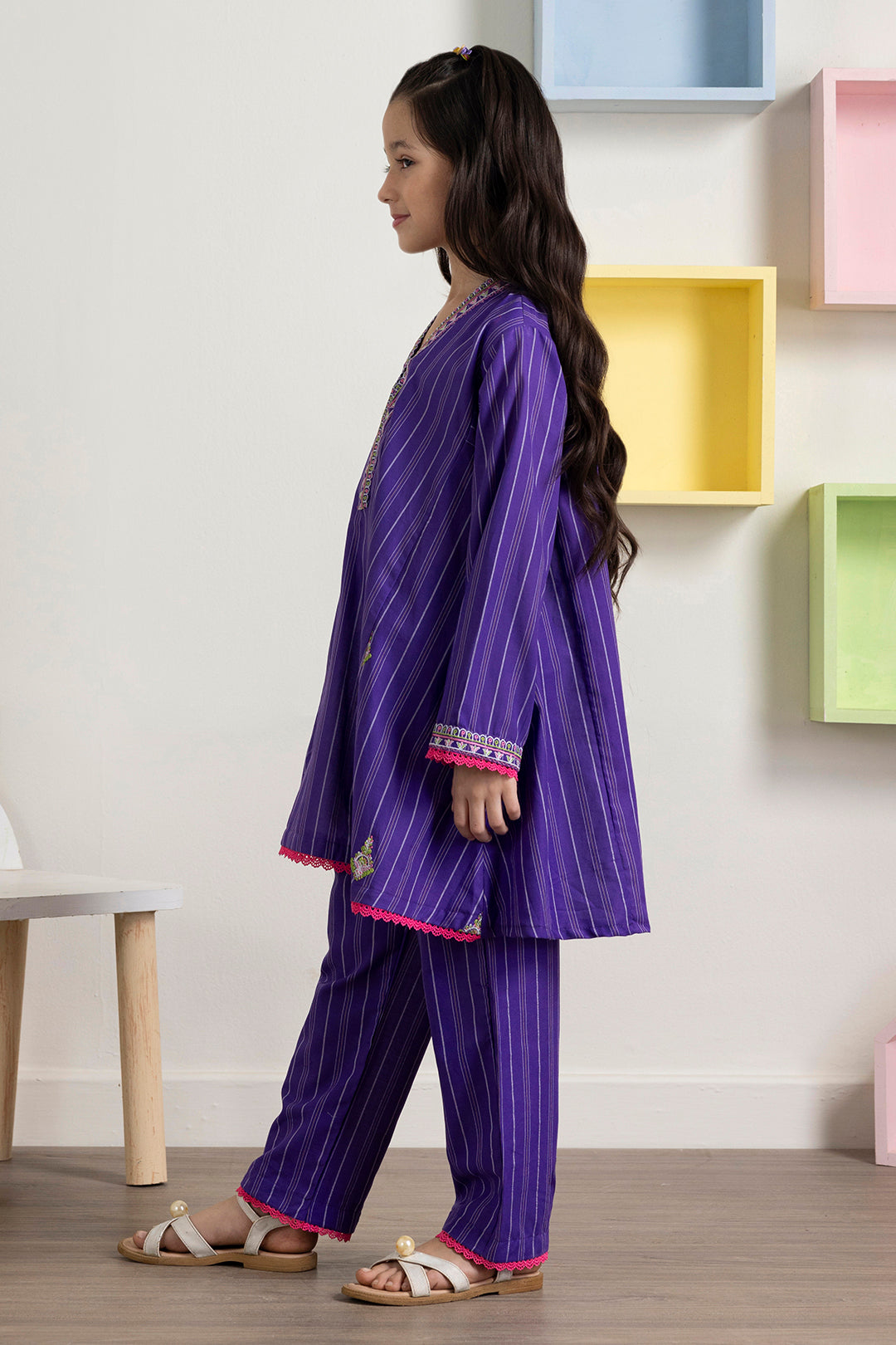 Embroidered Kurta Trouser - 2407