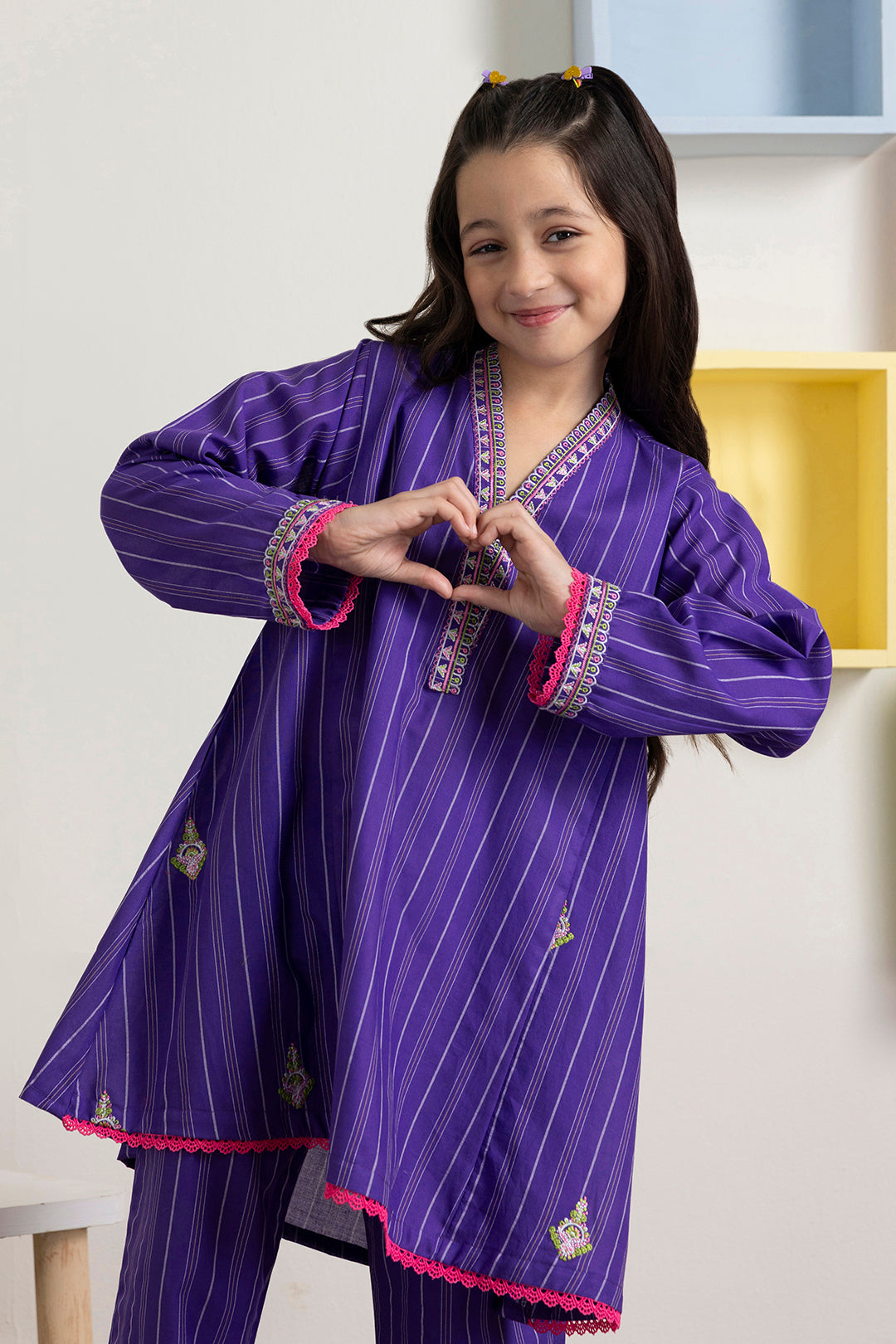 Embroidered Kurta Trouser - 2407