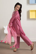 Embroidered Kurta Dupatta Trouser - 3409