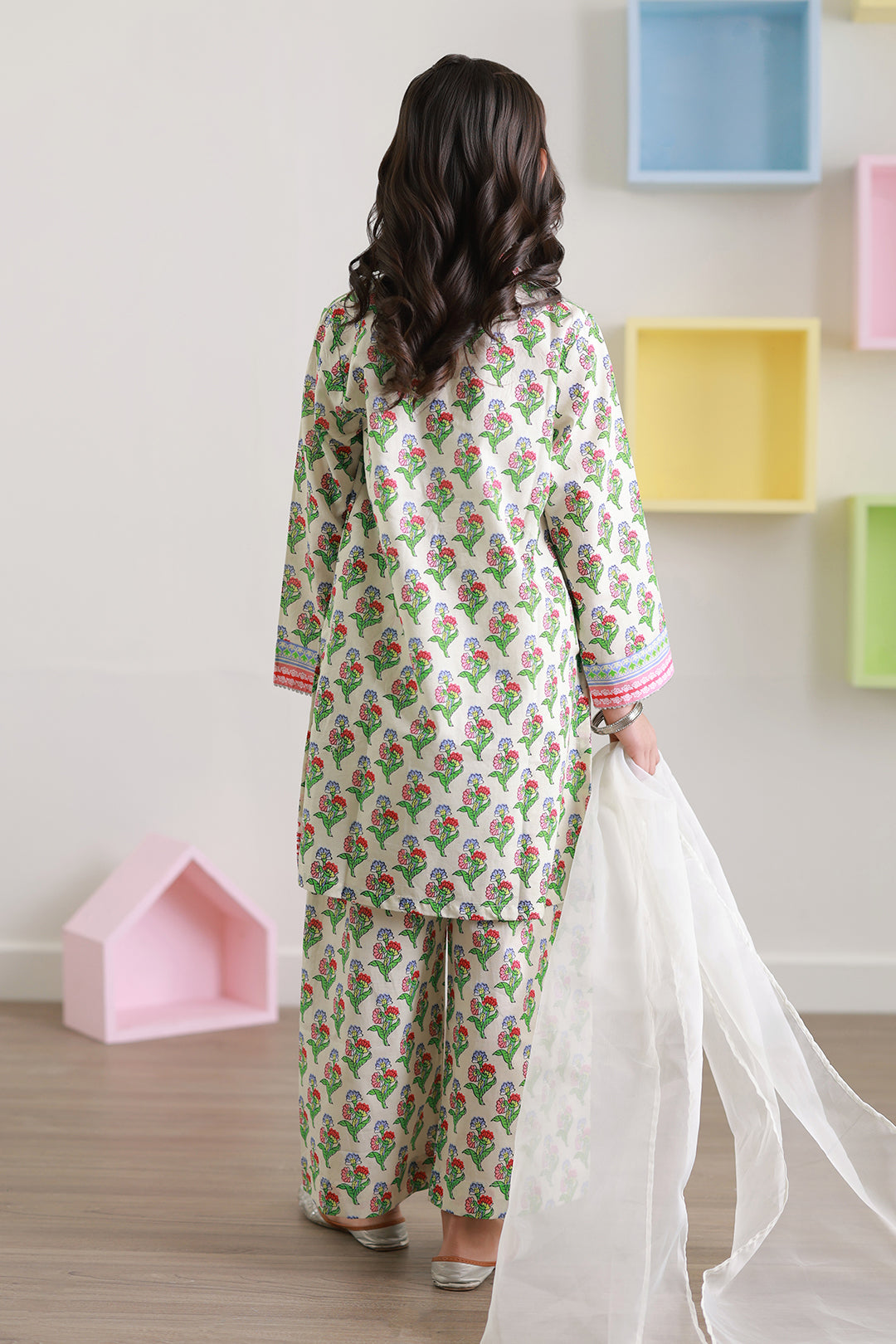 Embroidered Kurta Dupatta Trouser - 3410