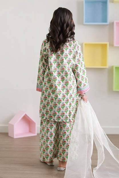 Embroidered Kurta Dupatta Trouser - 3410